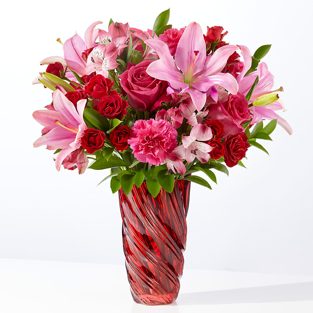In Love Bouquet with Luxe Swirl Vase – Minish And Potts Llc, Crestwood KY