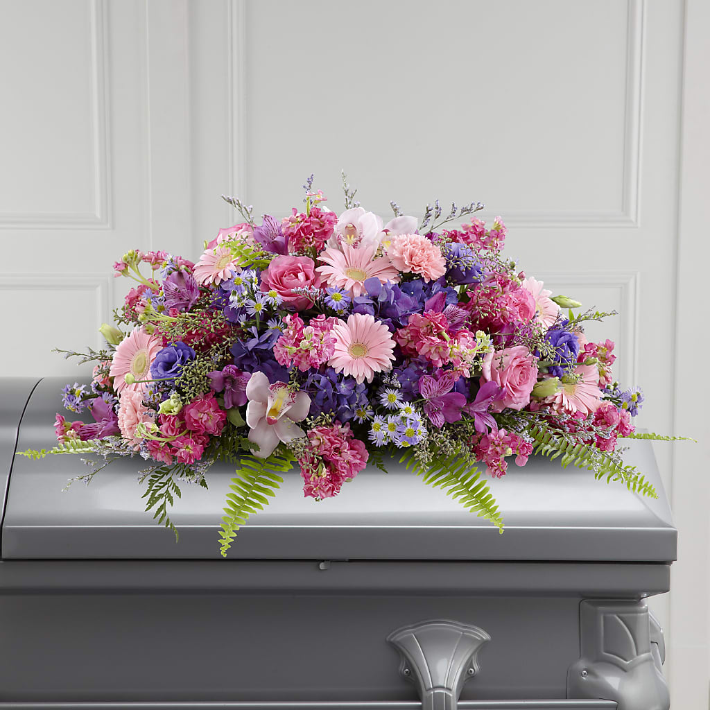 Glorious Garden Casket Spray – Minish And Potts Llc, Crestwood KY