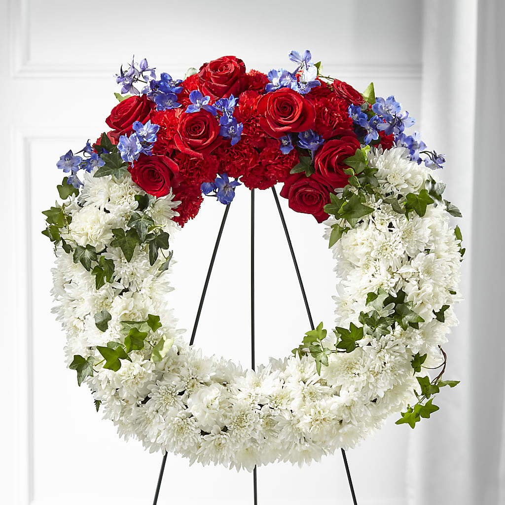 Patriotic Passion Wreath – Minish And Potts Llc, Crestwood KY