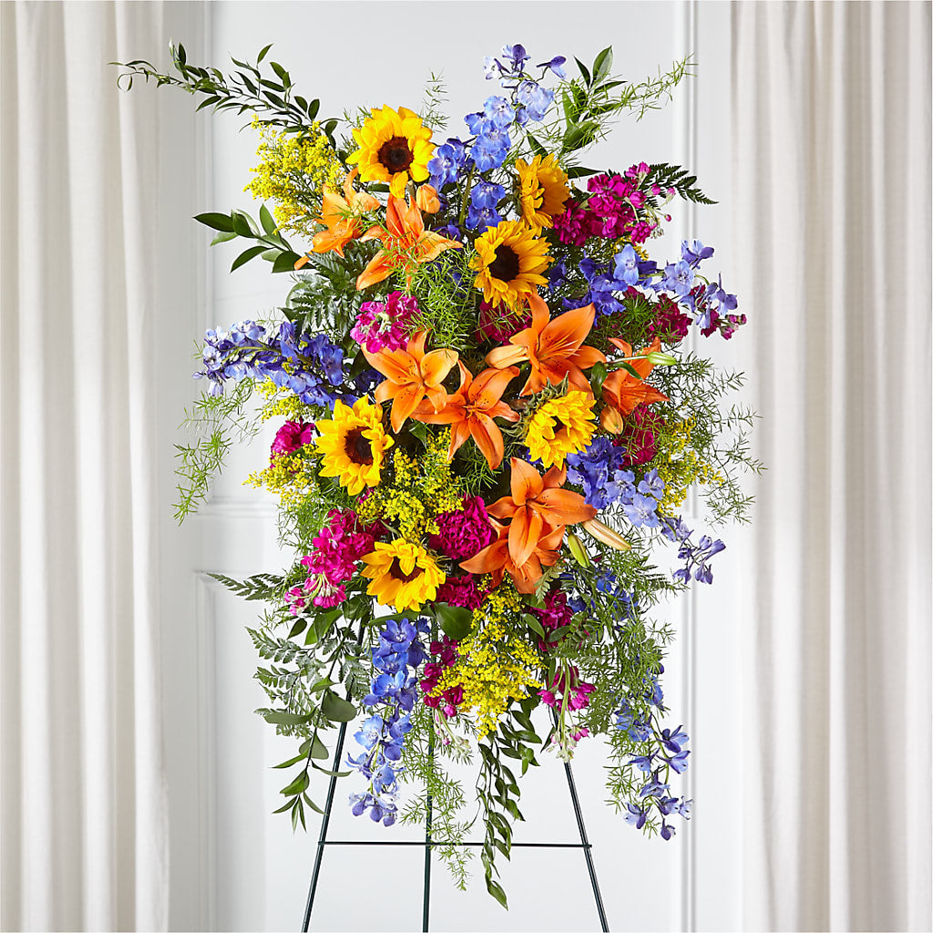 Sunlit Memories Standing Spray (Standard) – Minish And Potts Llc, Crestwood KY
