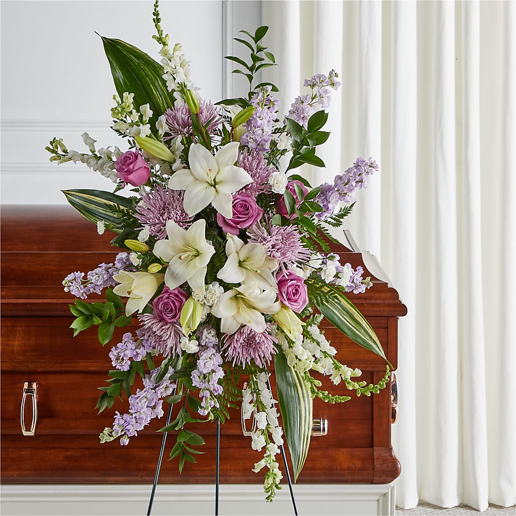 Grateful Hearts Standing Spray – Minish And Potts Llc, Crestwood KY