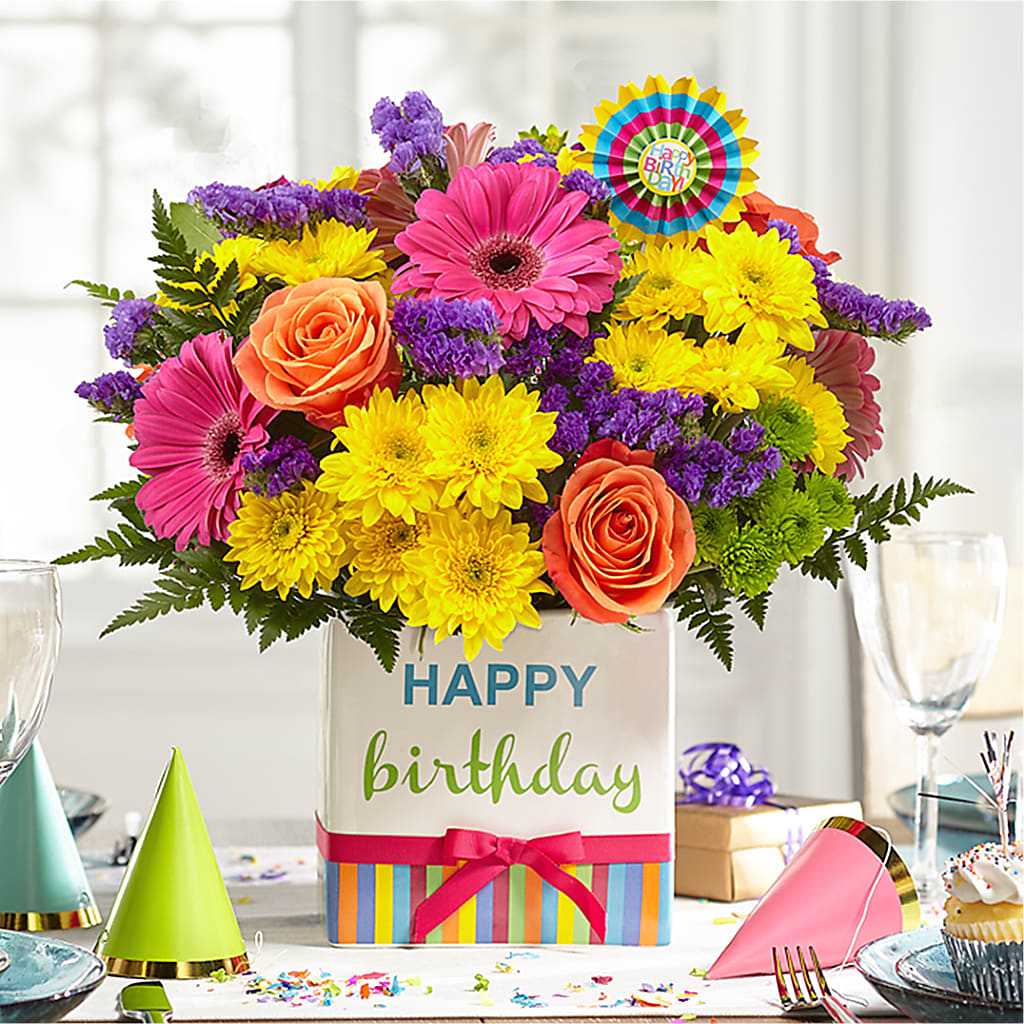 Birthday Brights Bouquet –  Minish And Potts Llc, Crestwood KY