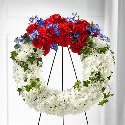 Patriotic Passion Wreath –  Minish And Potts Llc, Crestwood KY