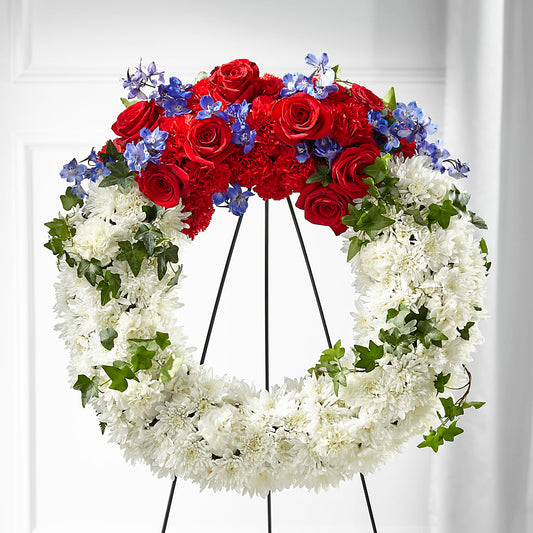 Patriotic Passion Wreath –  Minish And Potts Llc, Crestwood KY