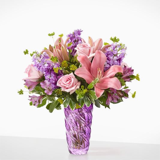 Precious Petals Bouquet with Luxe Swirl Vase –  Minish And Potts Llc, Crestwood KY