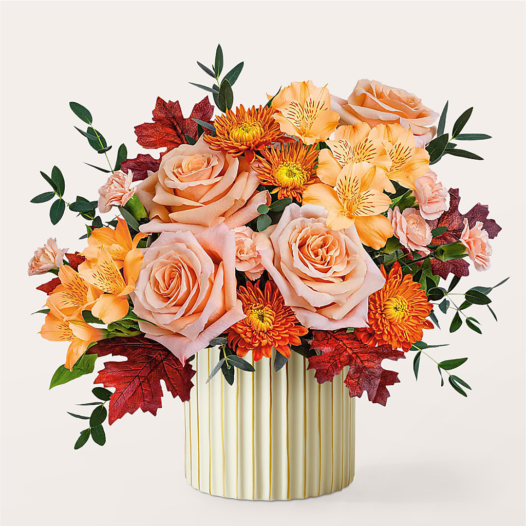Spiced Latte Bouquet with Ivory Vase –  Minish And Potts Llc, Crestwood KY