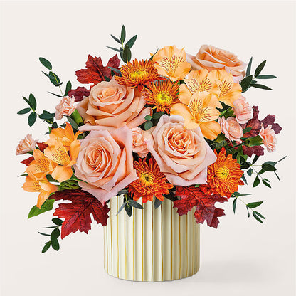 Spiced Latte Bouquet with Ivory Vase –  Minish And Potts Llc, Crestwood KY