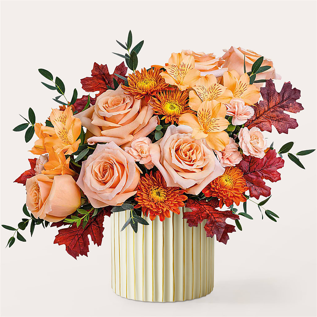 Spiced Latte Bouquet with Ivory Vase –  Minish And Potts Llc, Crestwood KY